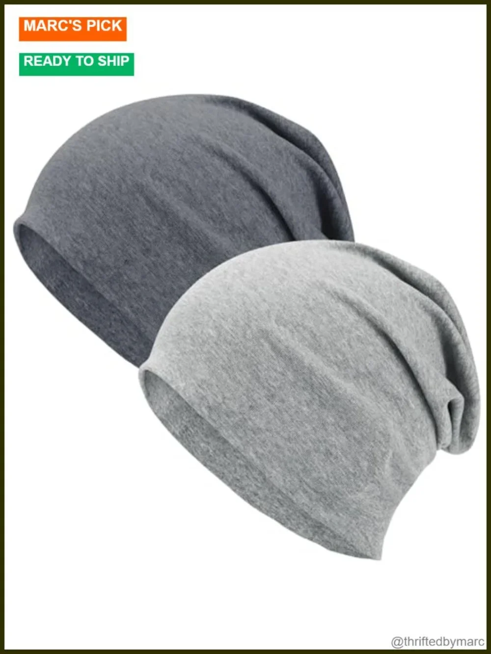 100% Cotton Beanie Slouchy Soft Skull Cap Lightweight Sleep Hat Unisex